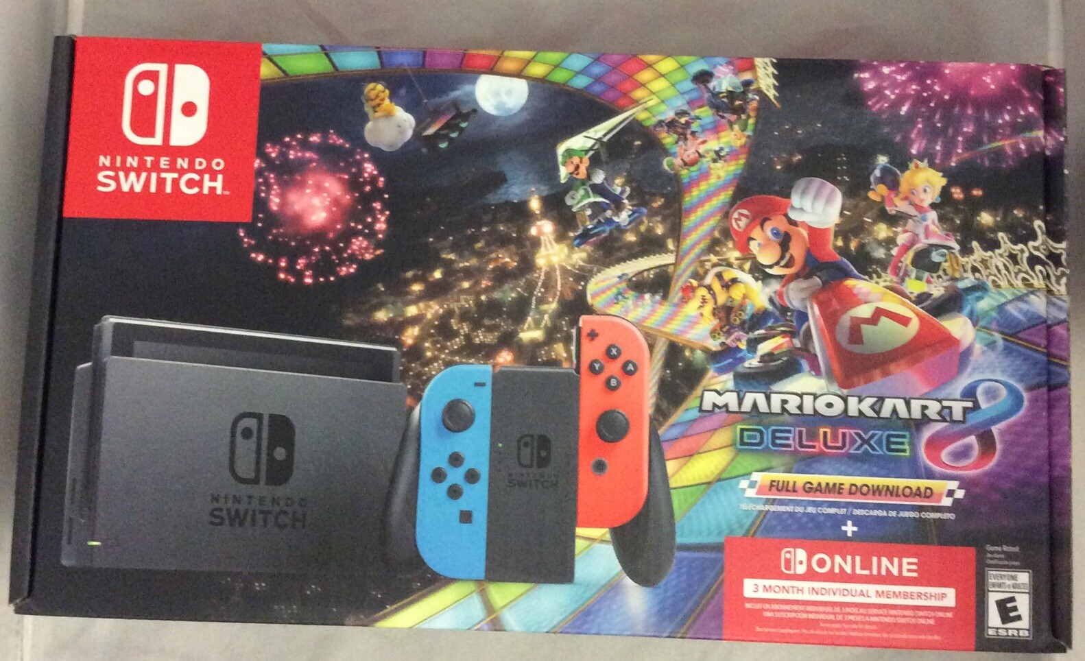 Nintendo Switch™ w/ Neon Blue & Neon Red Joy-Con™ + Mario Kart™ 8