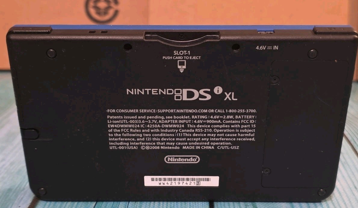 🔥Nintendo DSi XL Midnight Blue Bundle 2 Games Tested Works Stylus🔥