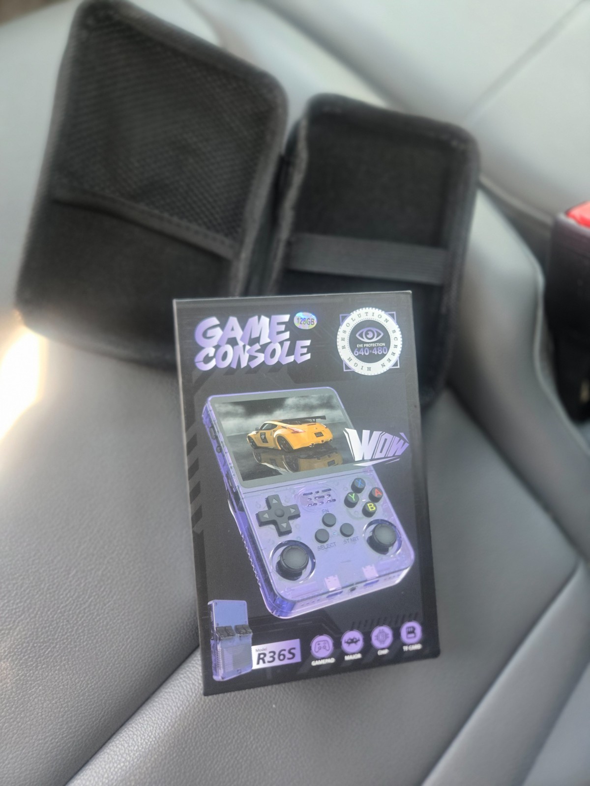R36S Handheld Game Console Purple 3.5″ Retro Gaming 64GB SD ArkOS Used