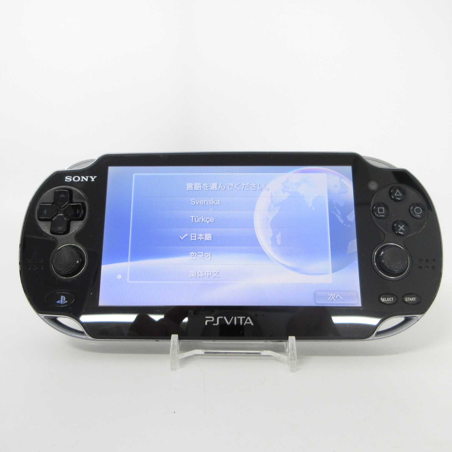 【Excellent】Sony PS Vita PCH-1000 Crystal Black Wi-Fi Model Console only #RET0504