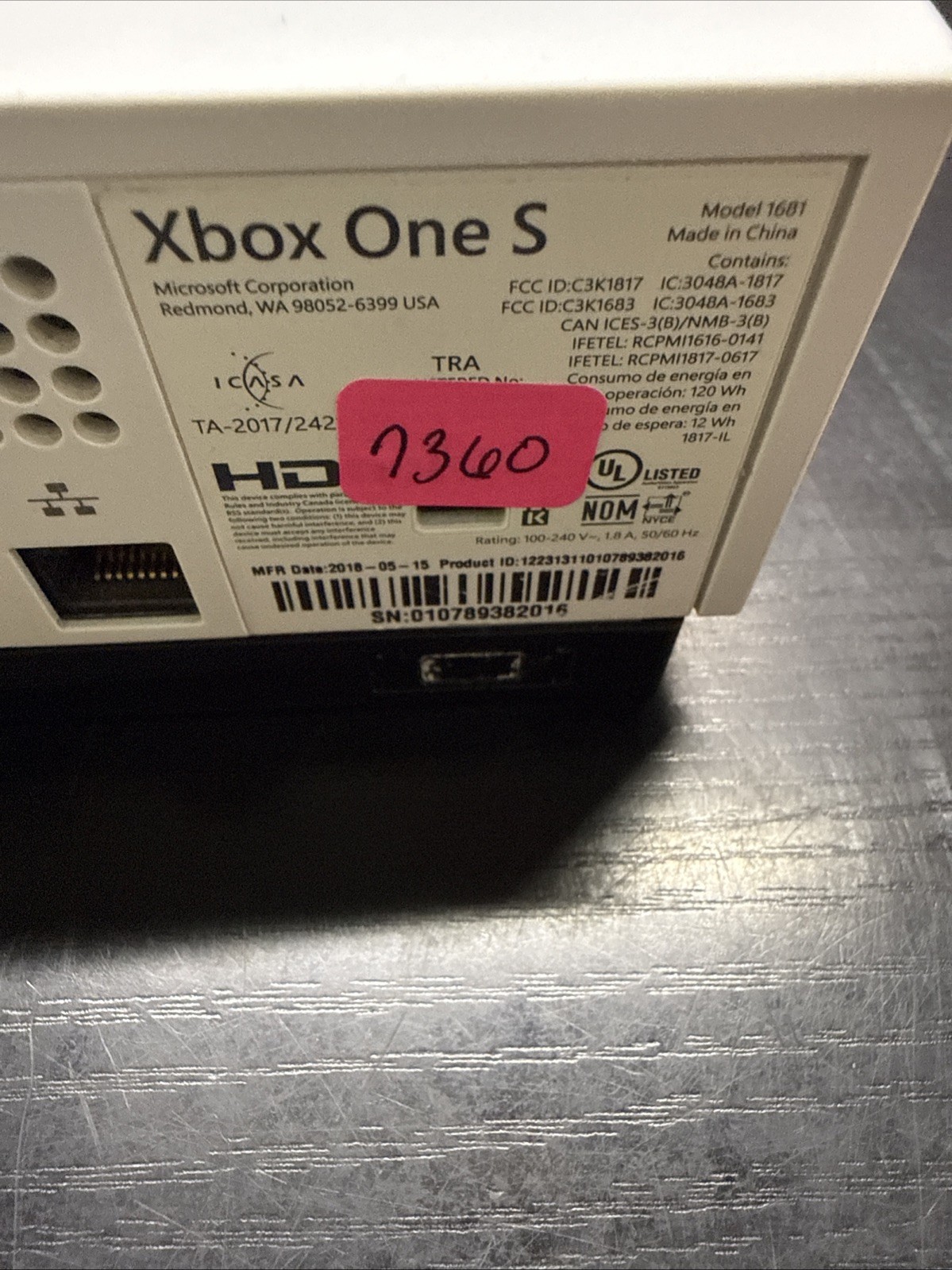 •Cosmetically Flawed•Microsoft Xbox One S 500GB Console – White Free Shipping
