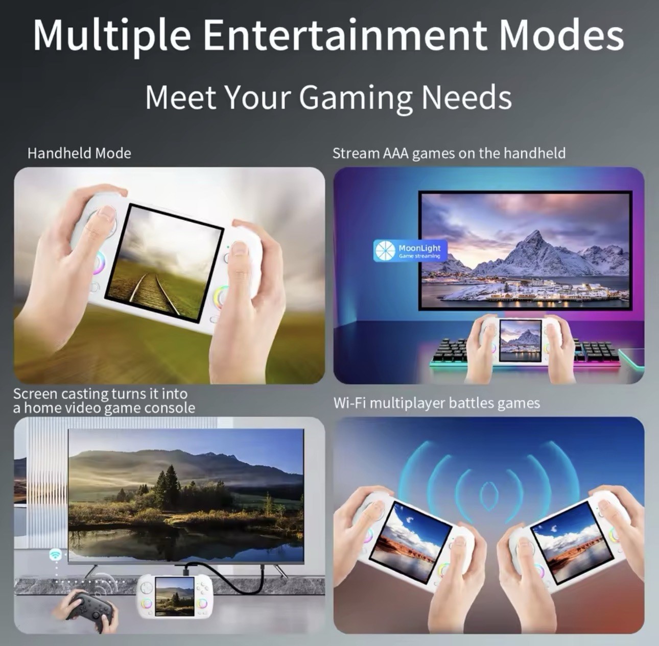 New RG CubeXX Super Handheld Game Console 3.95″ IPS Linux 64-bit WiFi Bluetooth