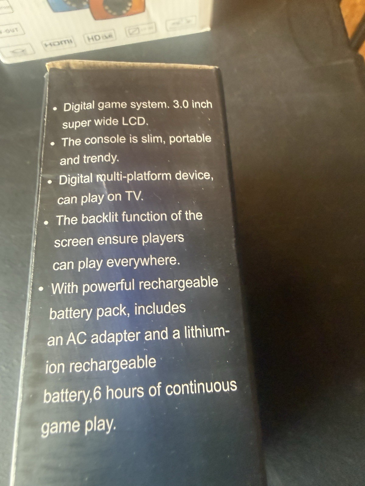 Plus Handheld Game System 3.0″ Backlit LCD Rechargeable, AV/DC Cables