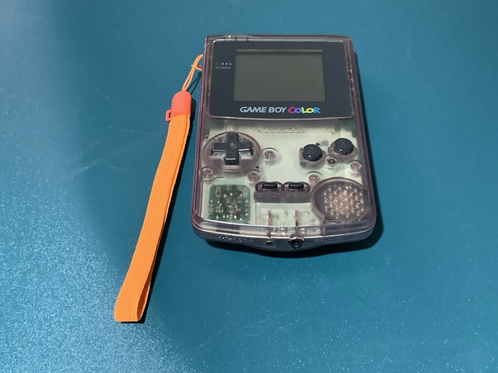 Game Boy Color Atomic Purple Nintendo Backcover Missing Skeleton CGB-S-SA Repair