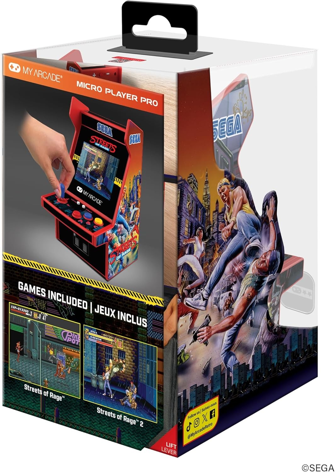 My Arcade Sega Streets of Rage Micro Player 2in1 Video Game Portable Mini Arcade