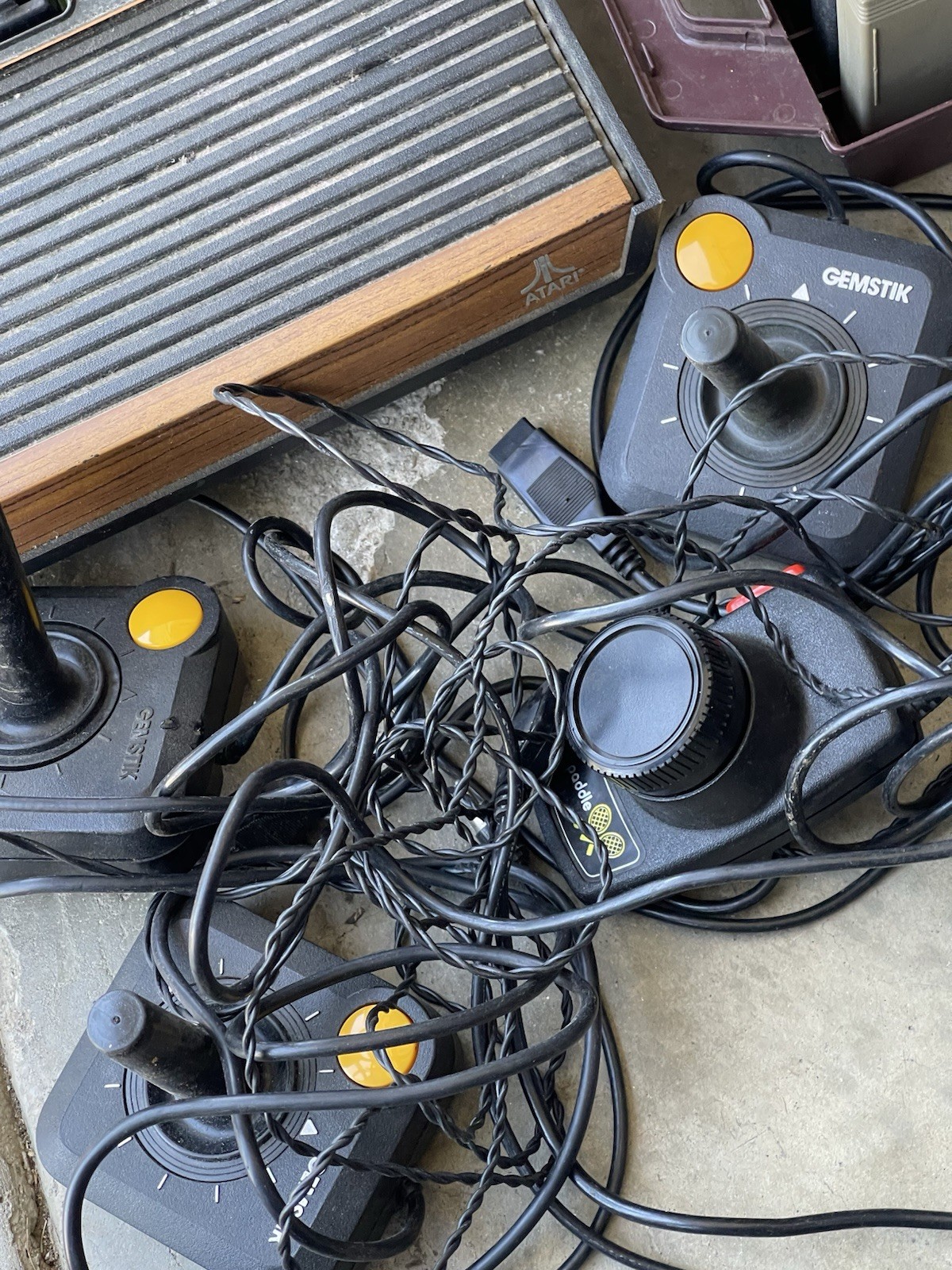 Atari 2600 Console With Games And Controllers