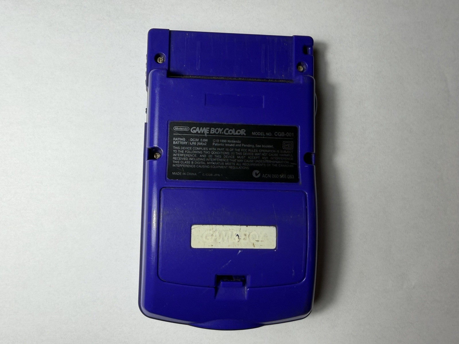 Nintendo Game Boy Color CGB-001 Purple Handheld, Color Screen – No Power