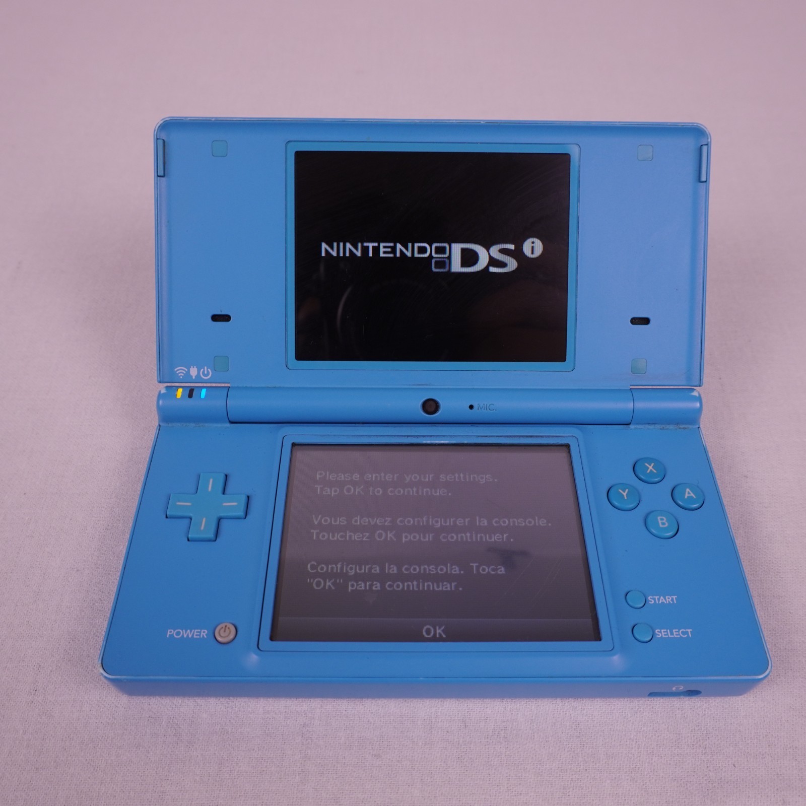 Nintendo DSi Teal Blue Bundle W/ Stylus Tested & Working