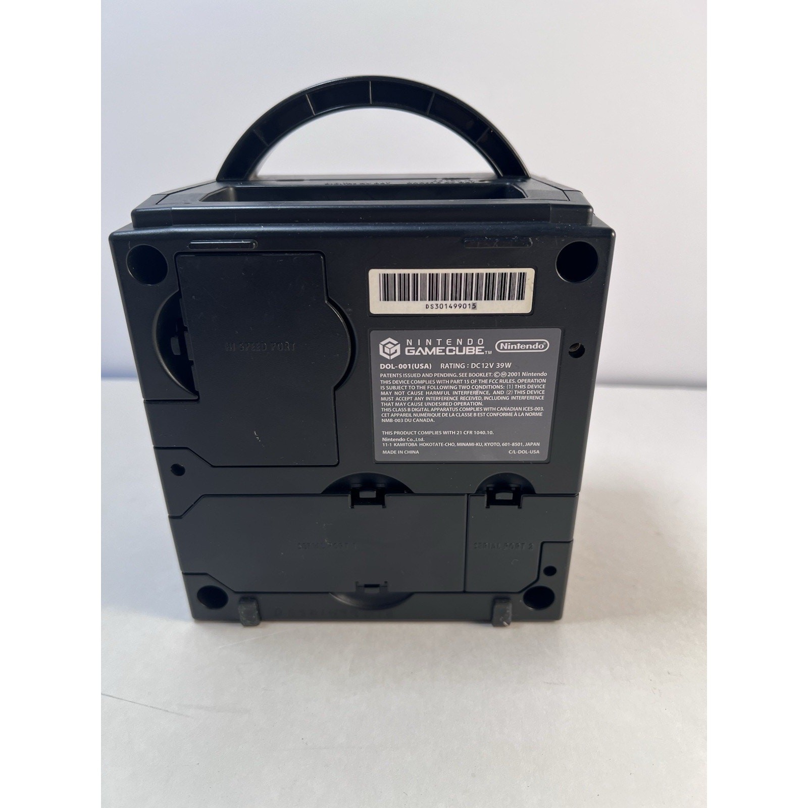 GameCube Black Console (DOL-001) 1 OEM Controllers, Power Cord, AV Cable – EUC