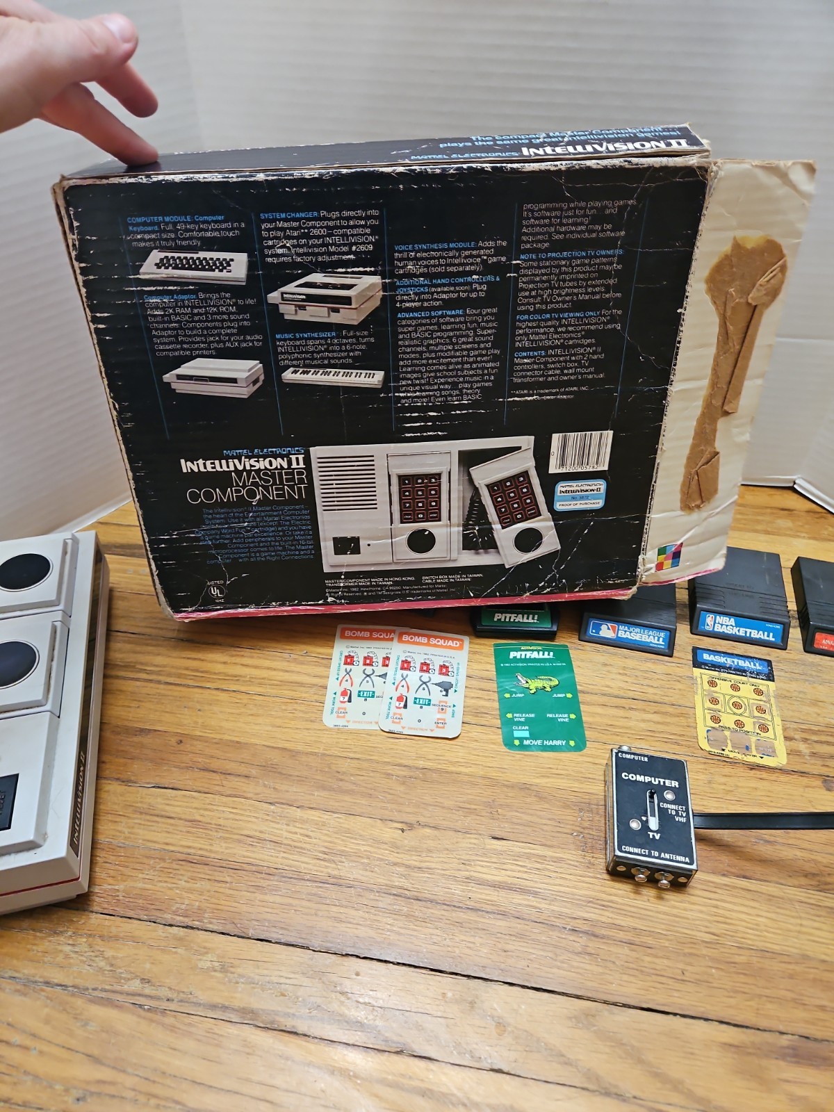 Mattel Electronics Intellivision II Console Master Component In Box With 6 Games
