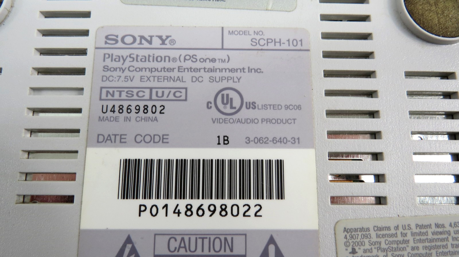 Sony PlayStation 1 PSOne White Game Console W/Controller, Cables & Memory Card