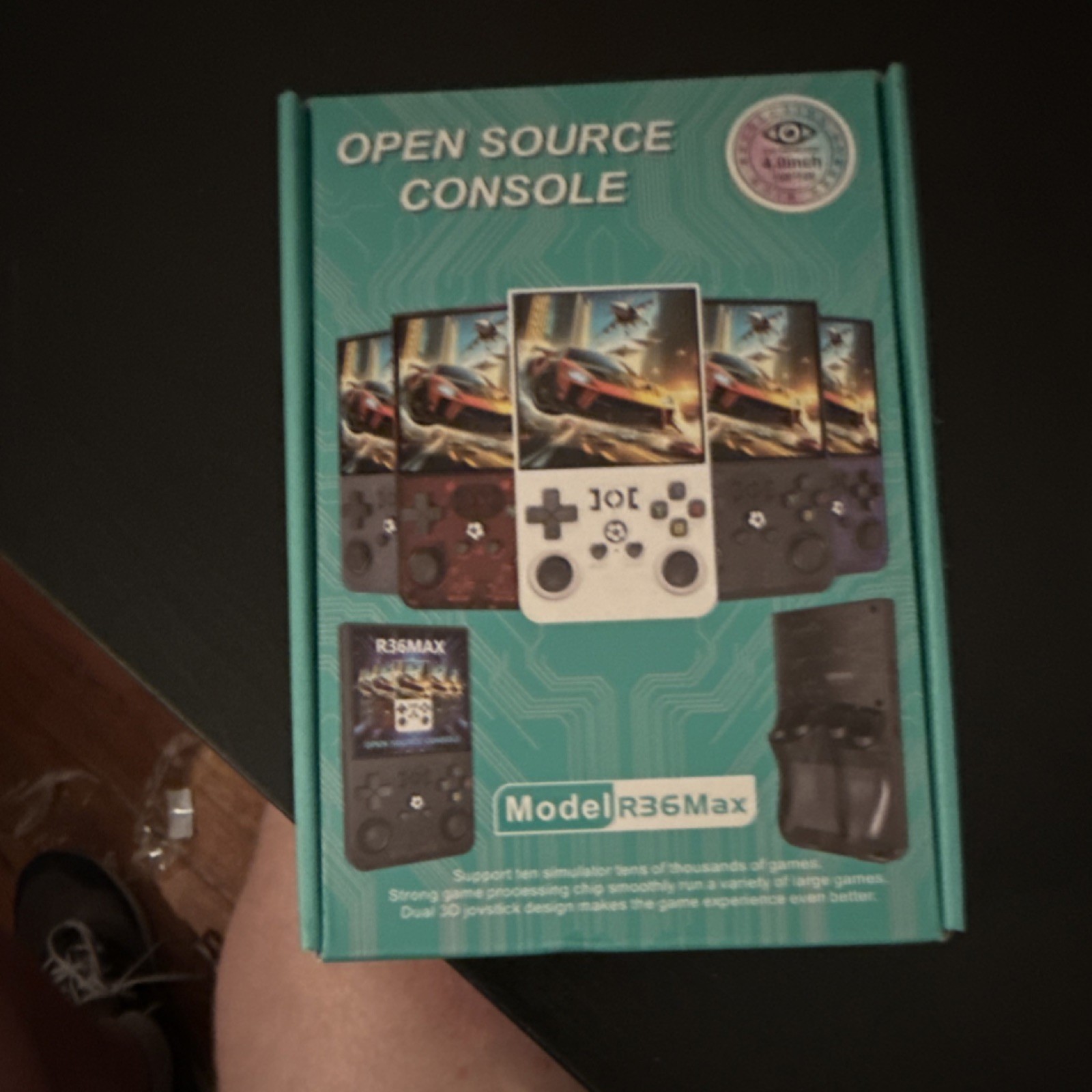 Open Source R36Max Handheld Game Console 64GB box only box only no console ￼