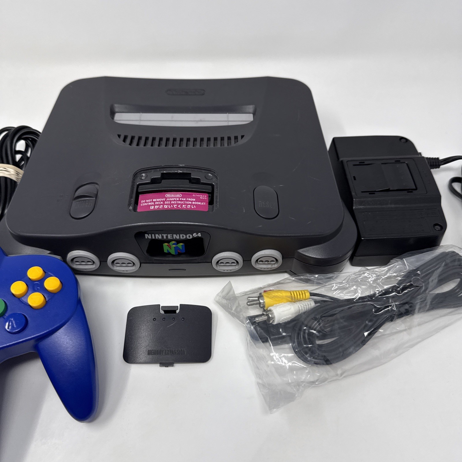 Nintendo 64 N64 Console NUS-001 (JPN) + 1 Controller + Power Cables Tested READ