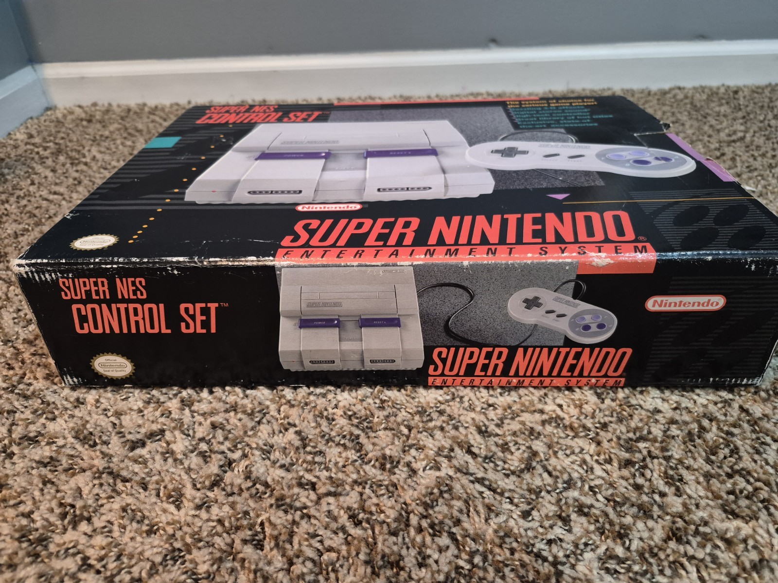 Super Nintendo SNES Console CONTROL SET CIB Complete in Box BARELY USED!