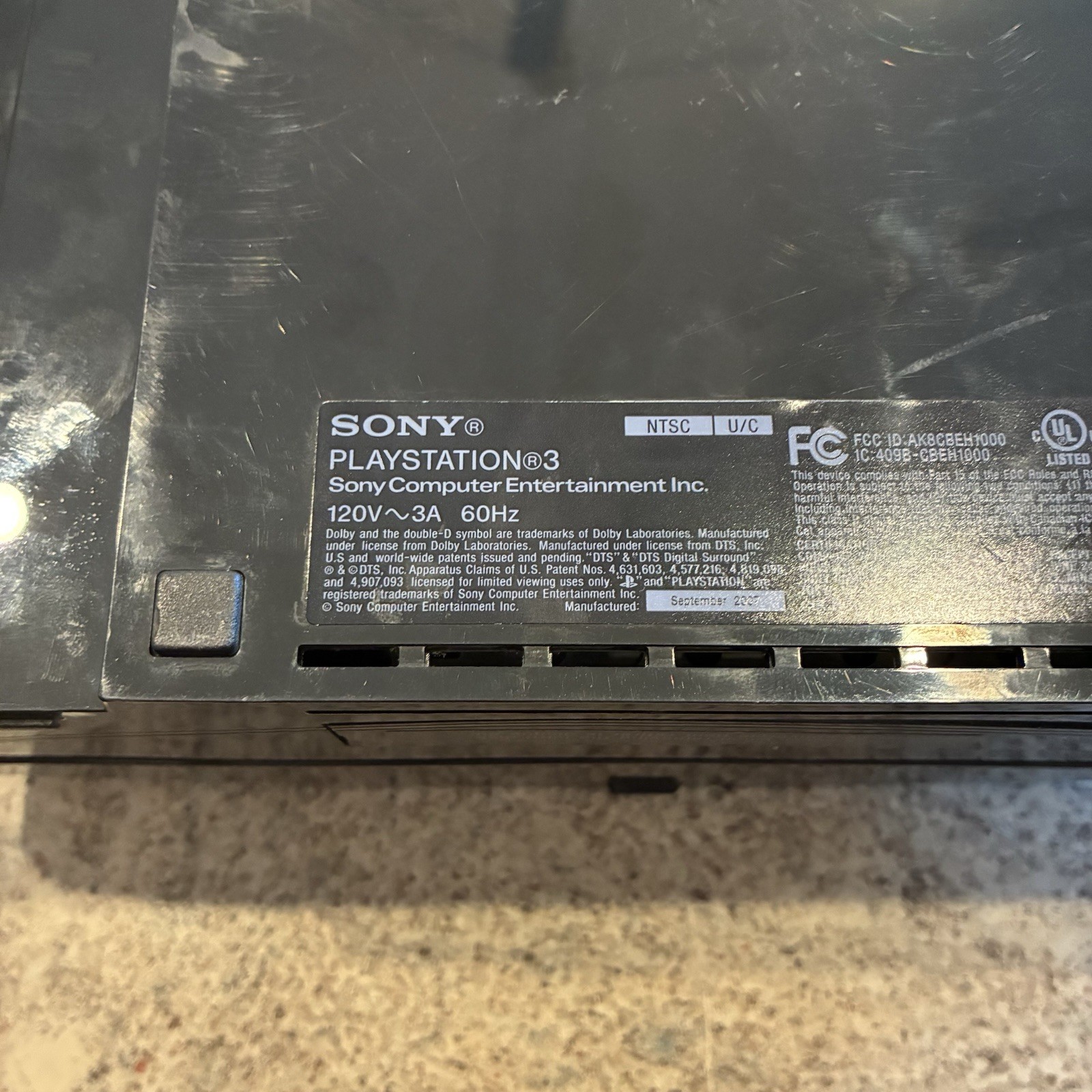 Sony PlayStation 3 60gb CECHG01 Black Home Console Blu-Ray Compatible Tested