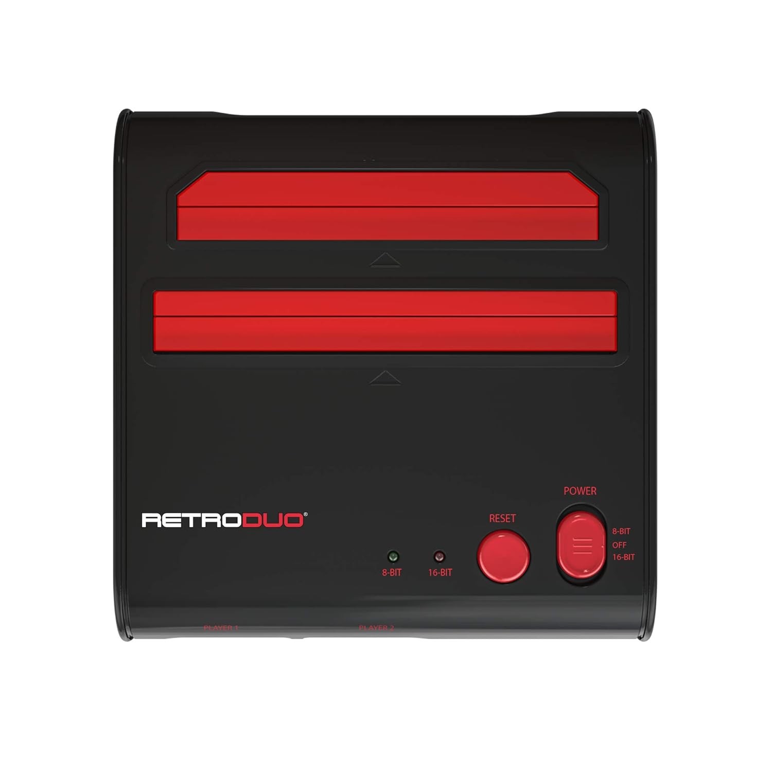 Retro-Bit RetroDuo Dual 2-in-1 Retro Console for SNES & NES Games – Red/Black