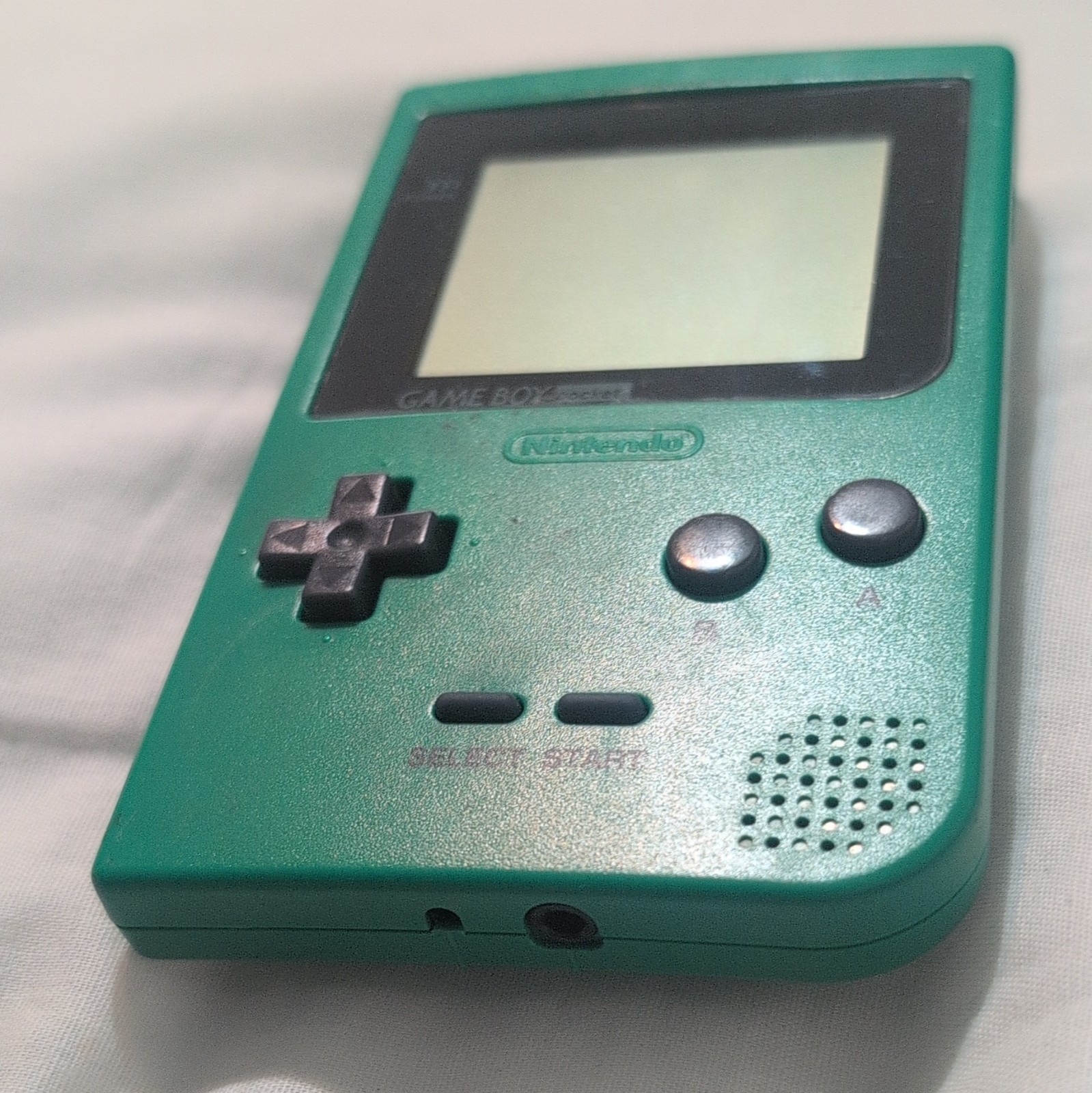 Nintendo Game Boy Pocket Green Handheld System MGB-001 w/ Headphone Jack 1996