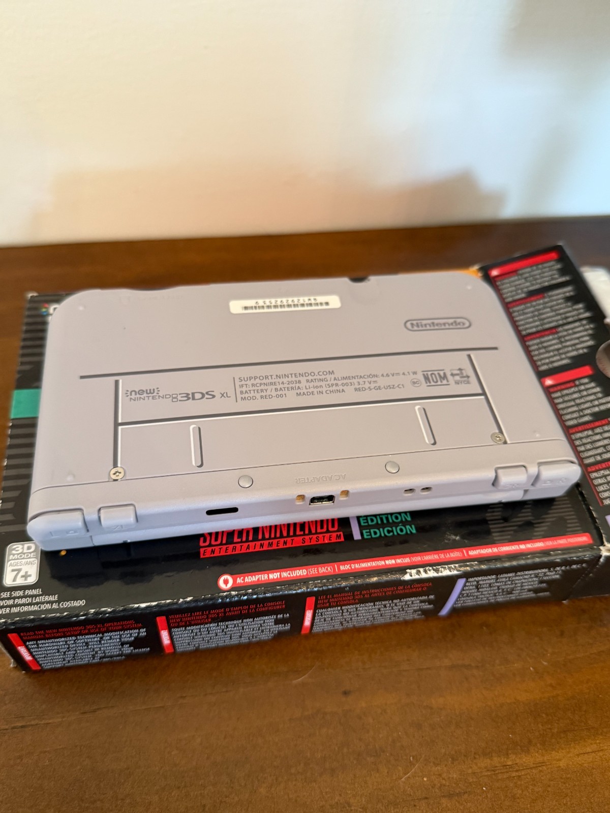 Nintendo 3DS XL SNES Edition Gray Purple w/ Box – Barely Used – NO STYLUS