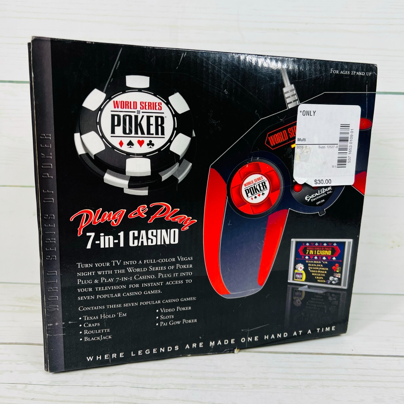 World Series of Poker Plug and Play 7-in-1 Casino by Excalibur NEW