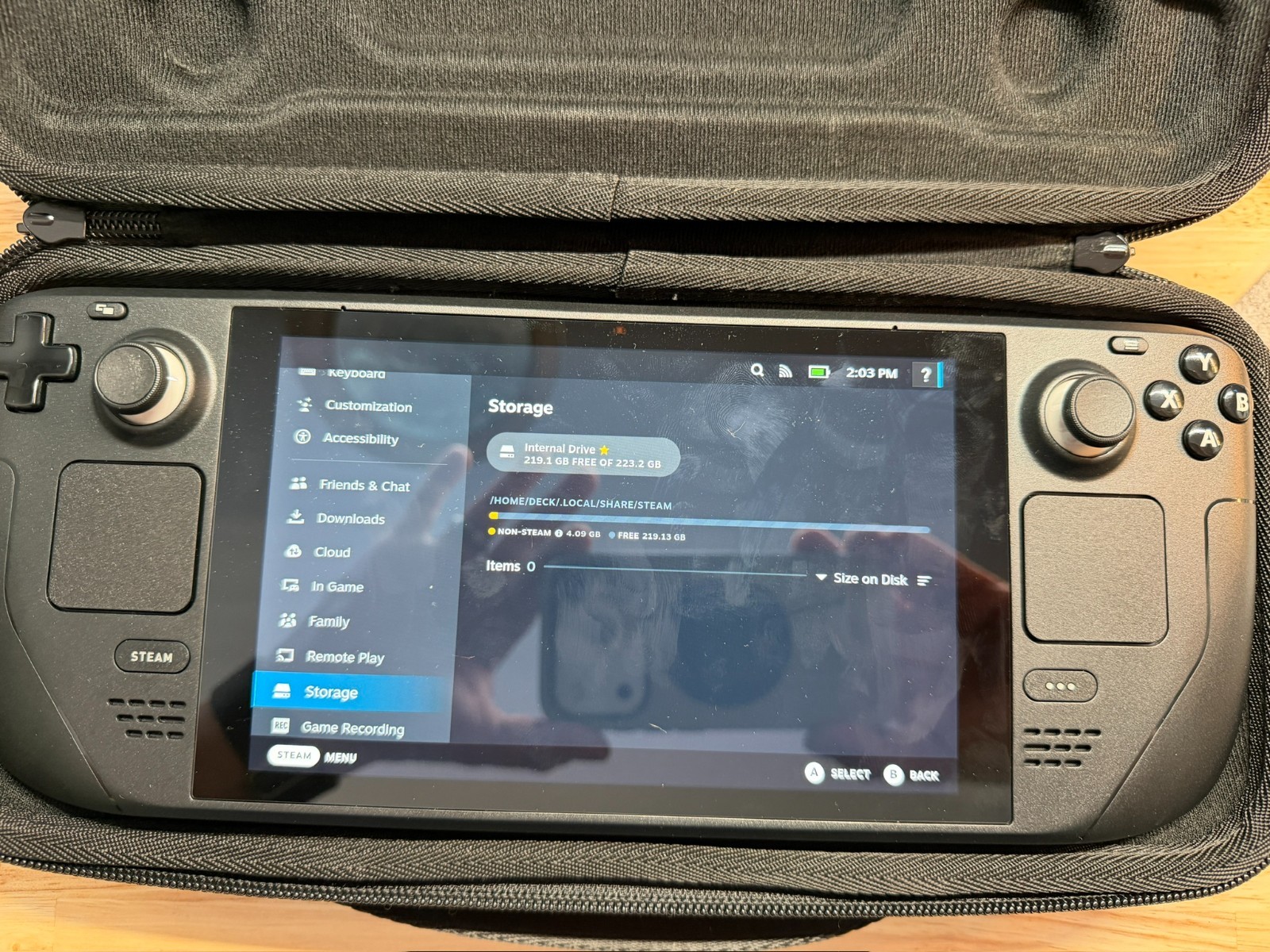 Valve Steam Deck Black 256GB LCD Gaming Monitor with Case
