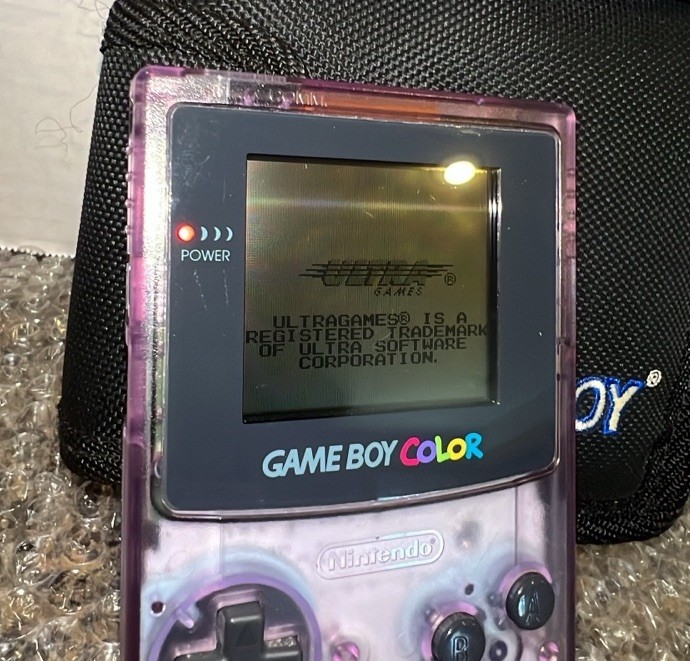 Nintendo Game Boy Color Atomic Purple Handheld System CGB-001 W/7 Games Works
