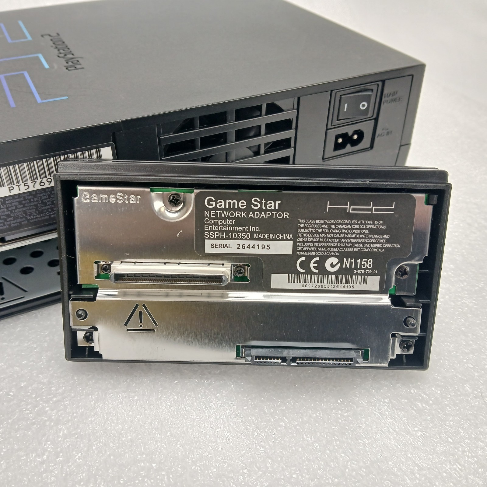Sony PlayStation 2 PS2 Fat SCPH-39001 Console and SATA Adapter Tested & Working