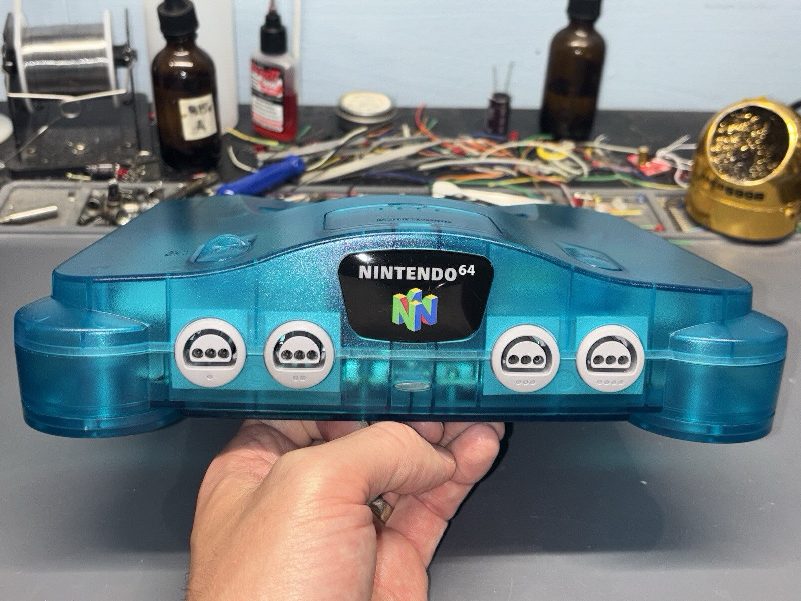 Ultimate Advanced RGB N64 Ice Blue Recap Deblur IGR Nintendo 64 Region