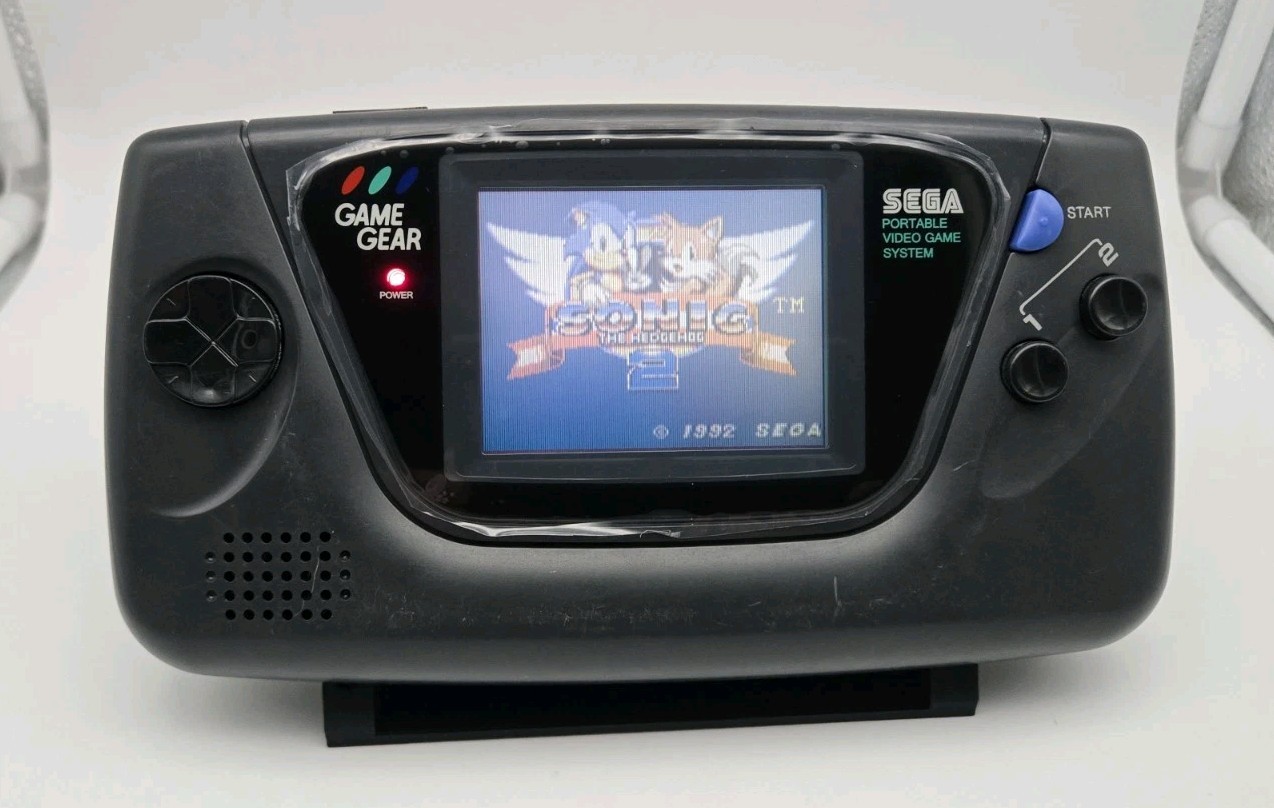 SEGA Game Gear Restored – Recapped, New Glass Lens, AC Adapter, Tested