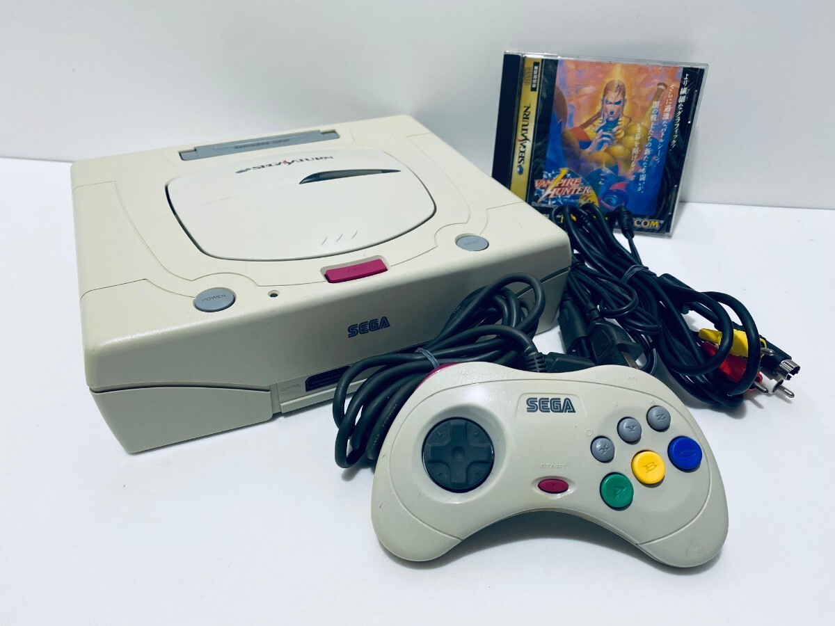 Sega Saturn HST-3220 Console w/ Controller & Game – Tested Working – Rare Retro