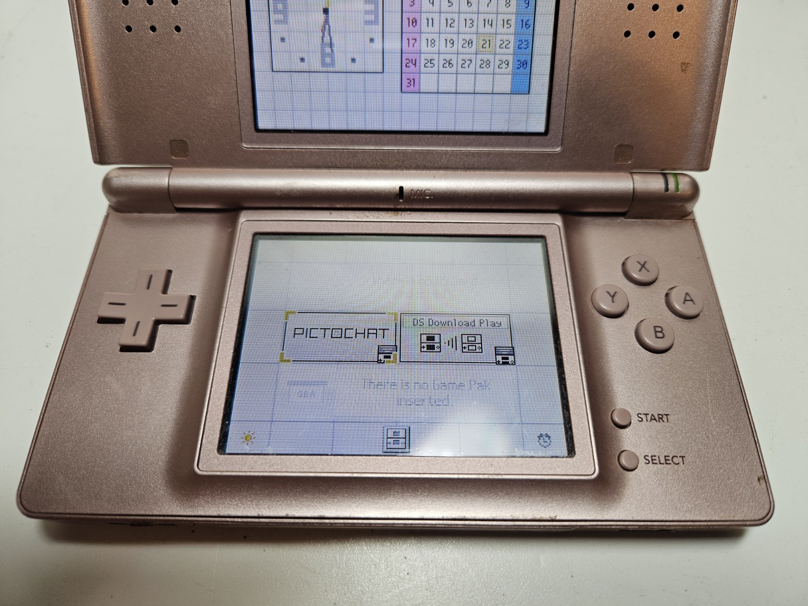 Nintendo DS Light Metallic Rose Pink USG-001 Handheld Console w/ Charger Tested