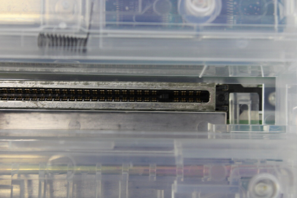 Super Nintendo Transparent Crystal Clear Console SNES SFC Converted AC AV TESTED