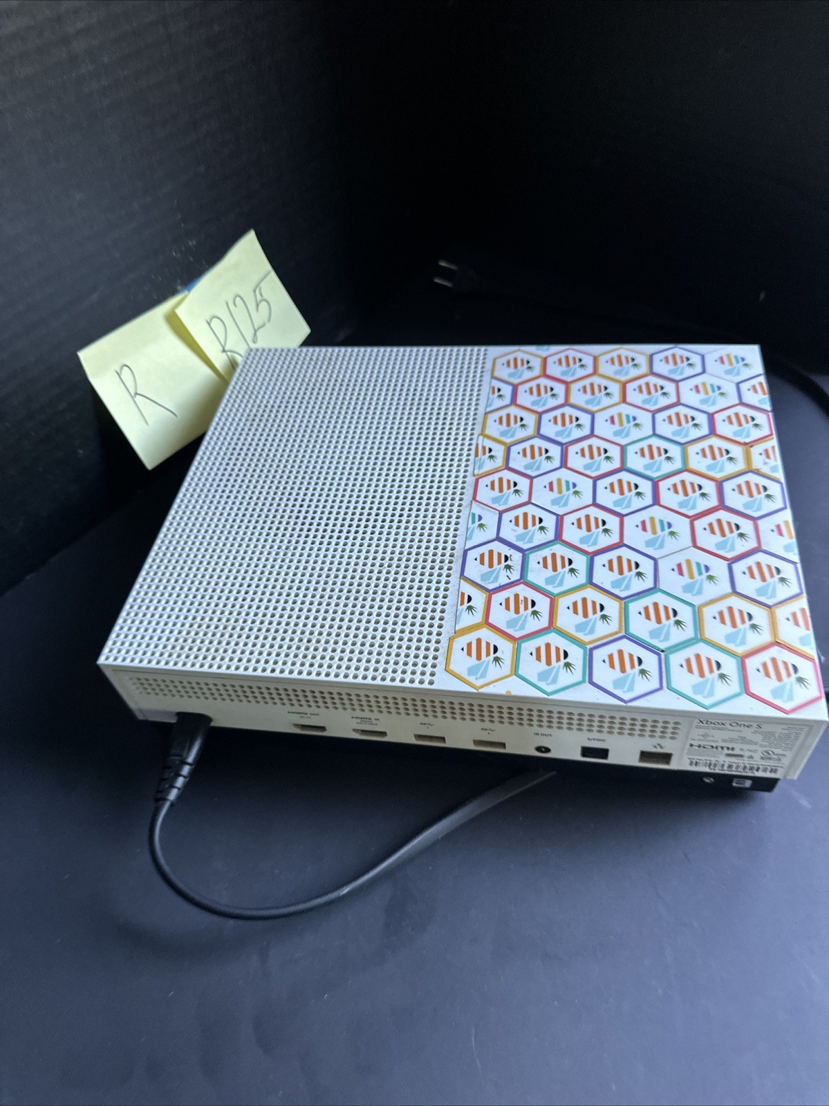 Microsoft Xbox One S Console Model 1681 White Tested Working No Controller #R125