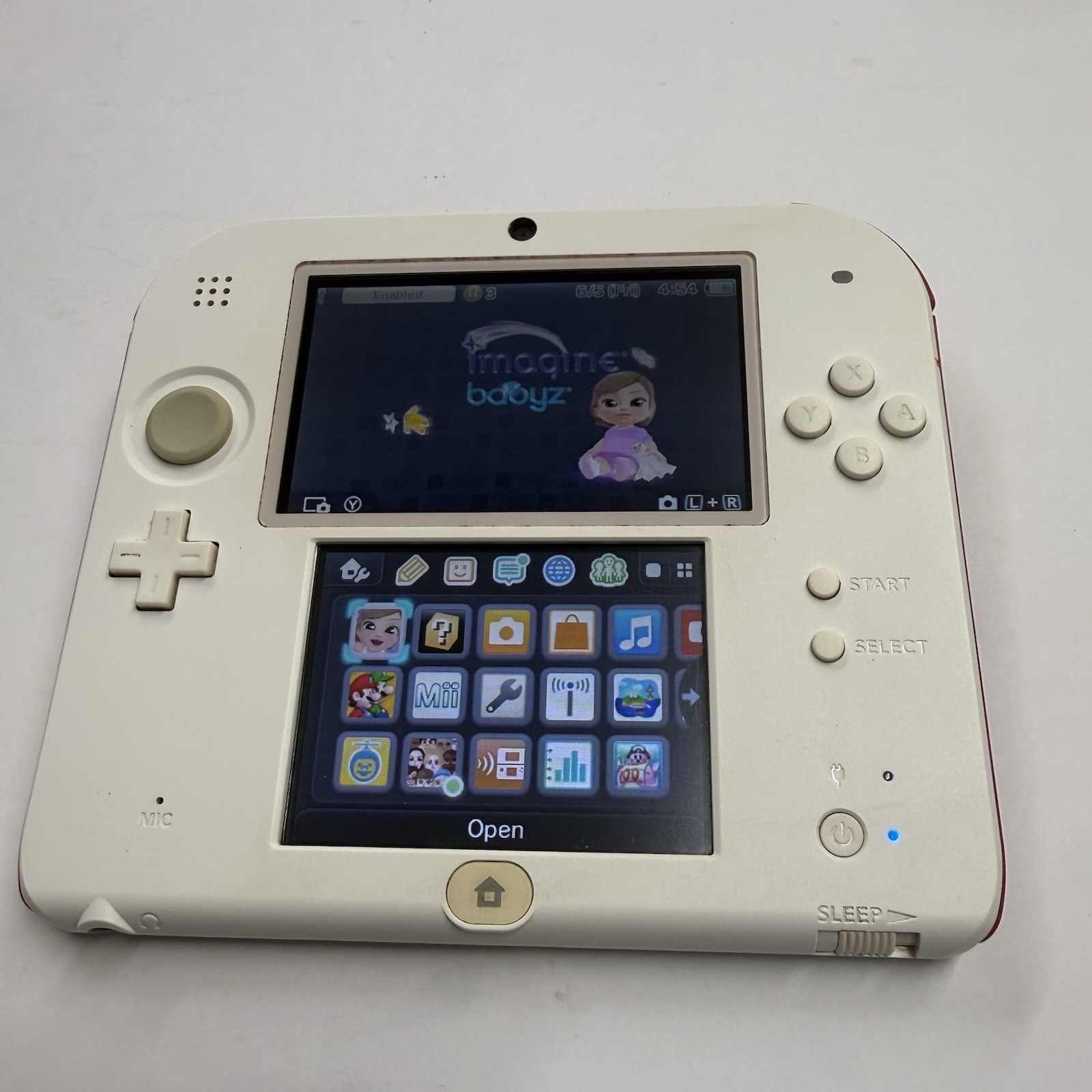 3ds – Nintendo 2DS Launch Edition 4GB White & Red Handheld System Tested #2942