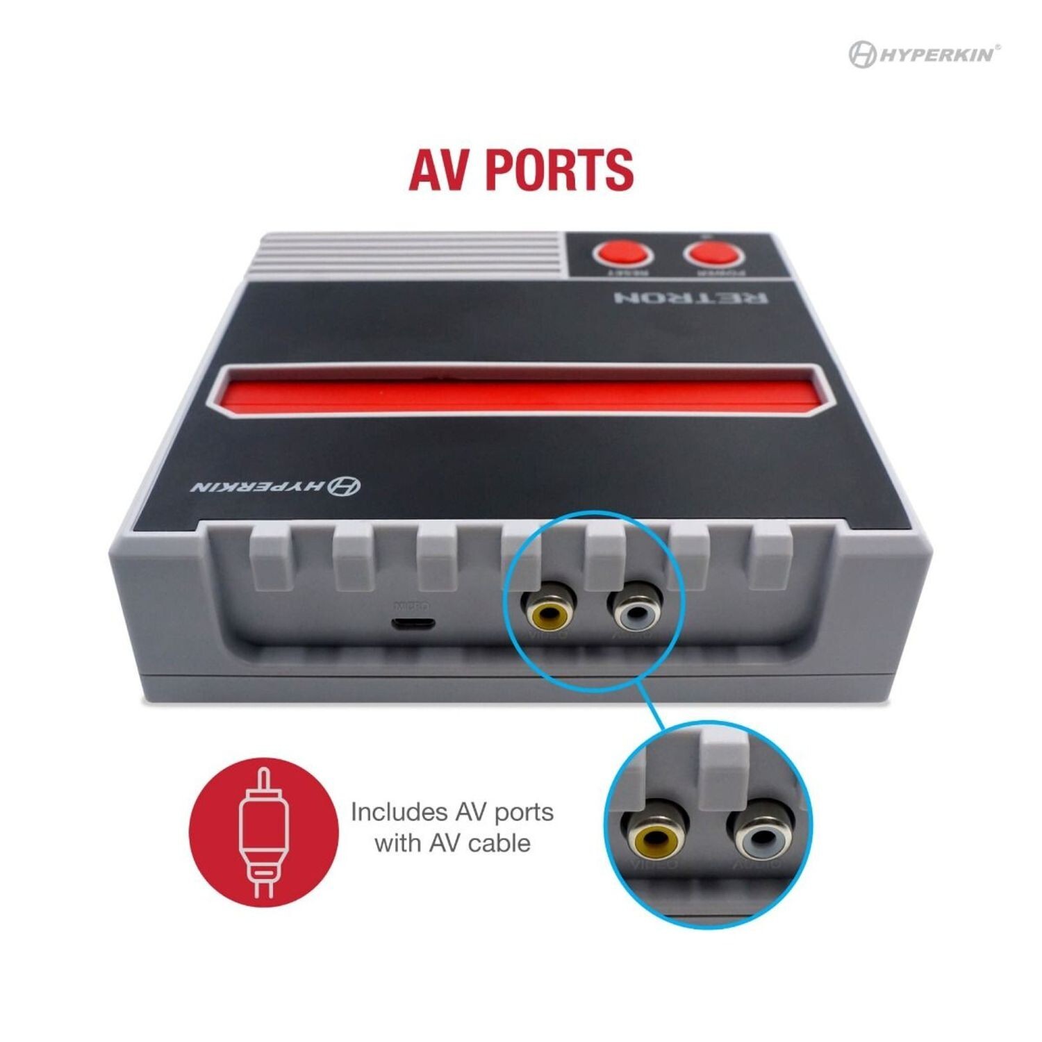 Retron 1 AV Gaming System Black/Red for Nintendo NES Games