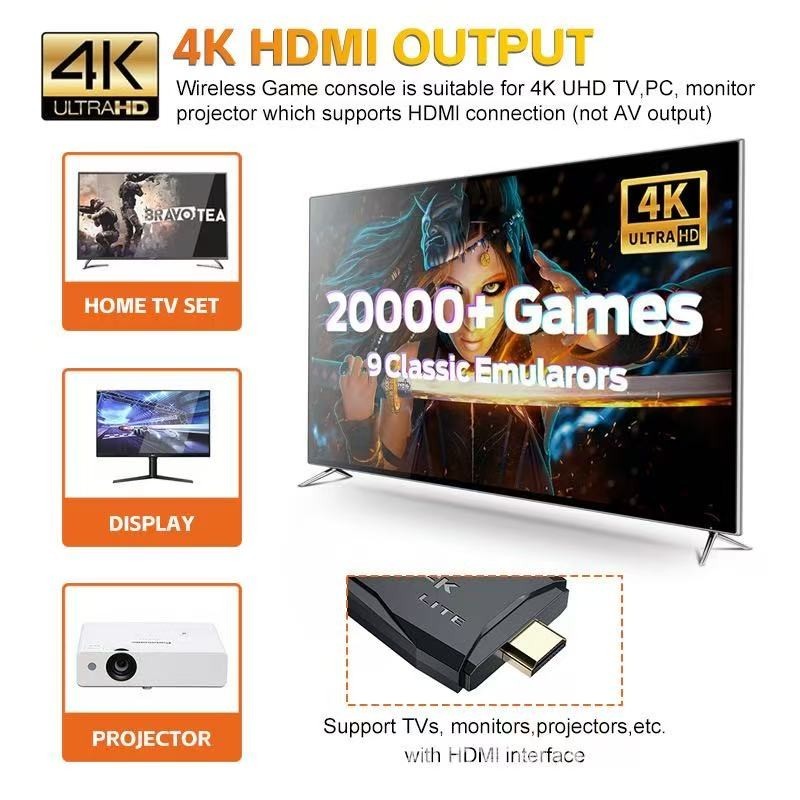 M9 Retro Game Stick, Retro Video Game Console 64GB with Built in 20000+ Retro