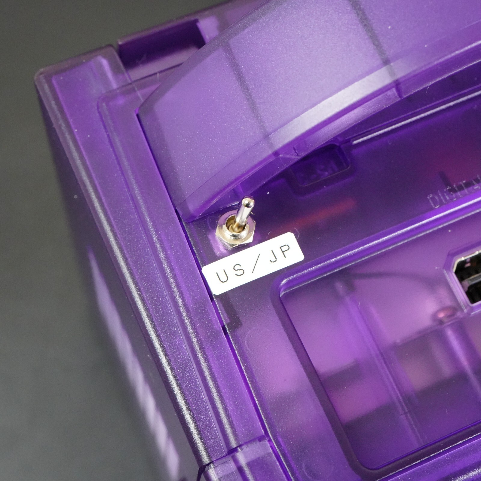 Nintendo GameCube Clear Purple Shell NTSC U-C/J Region Switch Mod w/GB Player