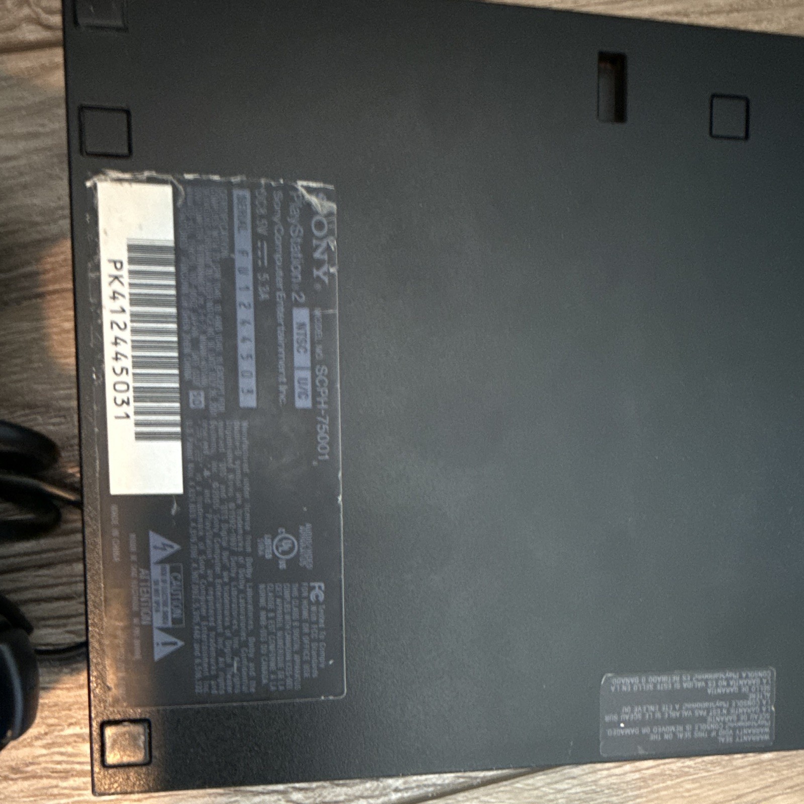 Sony PlayStation 2 Slim SCPH-75001 Black NTSC-U/C DVD w/ Controller & Cables