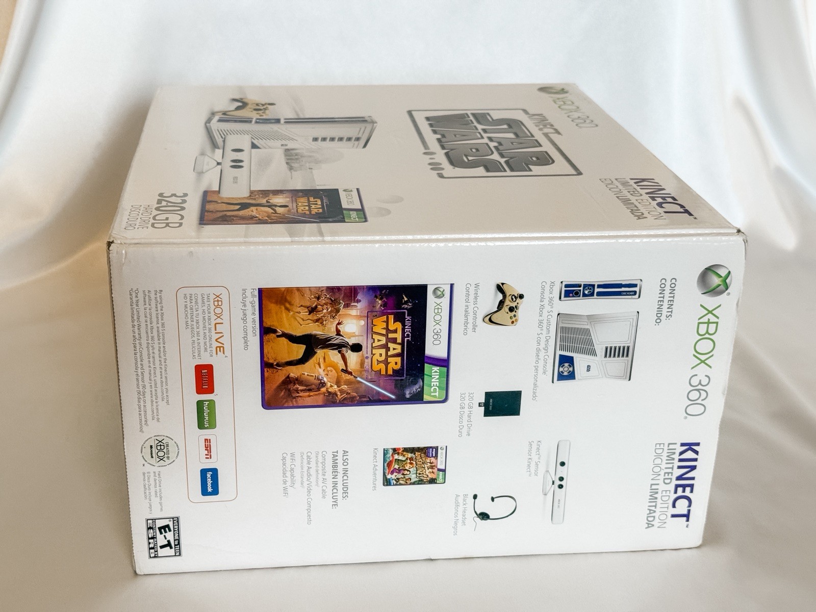 TESTED Microsoft Xbox 360 320GB Kinect Star Wars Limited Edition Console+2 Games