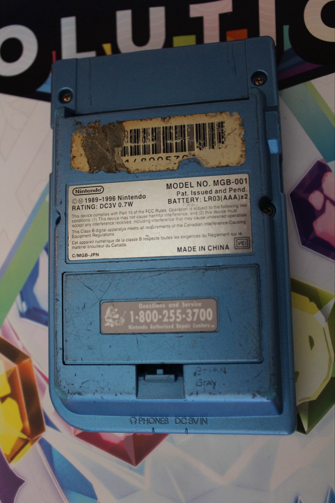 Nintendo Game Boy Pocket Handheld Ice Blue MGB-001 Tested & Working