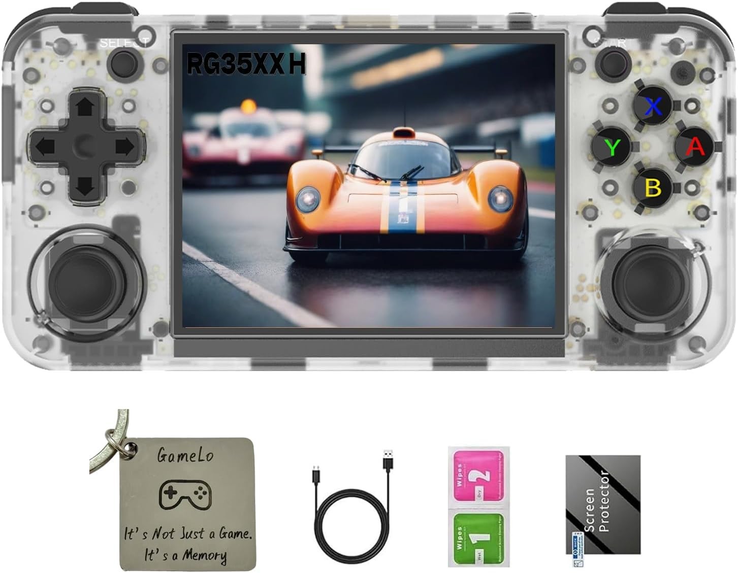 Retro Handheld Gaming Console 64G TF Dual Joystick 3.5-inch HD Screen