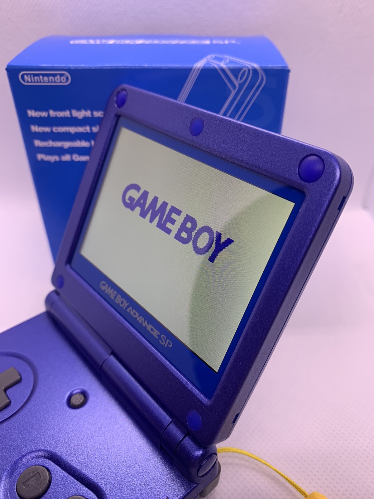Kyogre GBA SP Gameboy Advance SP IPS V2 – Charger, Custom Power LED & EYE