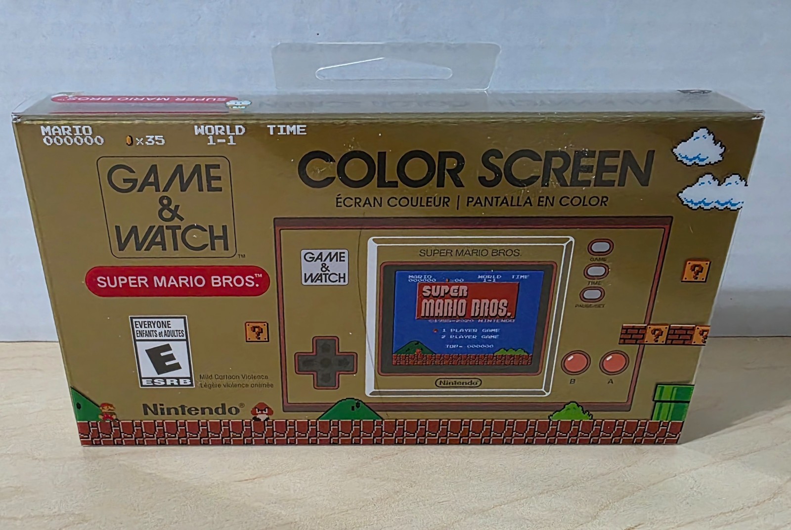 New Sealed Nintendo Game & Watch Color Screen Super Mario Bros & Hard Shell Case