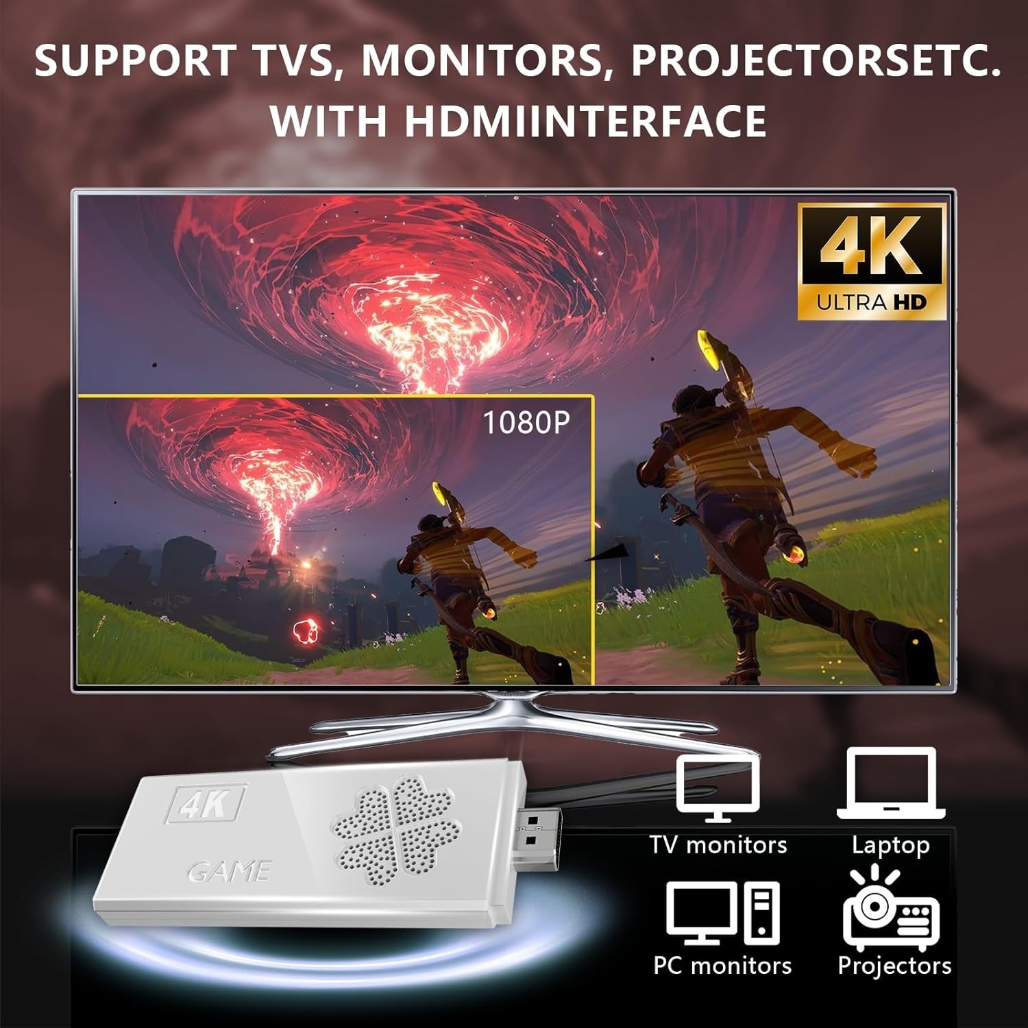 4K HDMI Retro Video Game Console – 2026 Edition with 23 Emulators & 30,000 Games