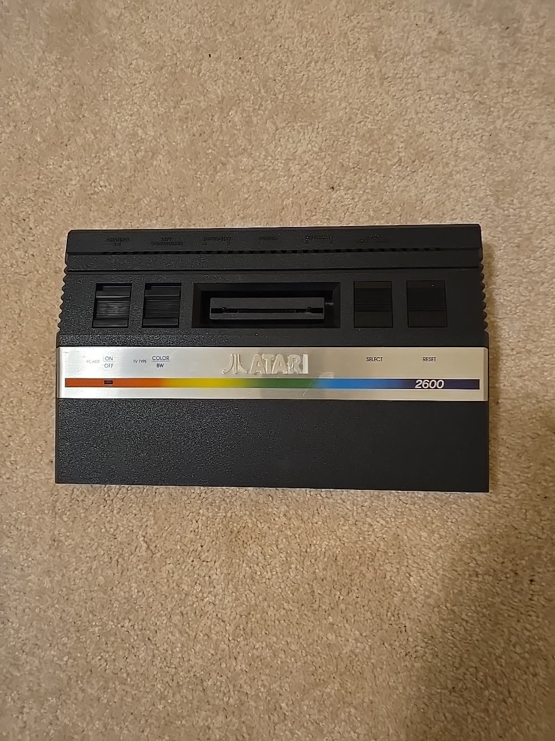 Atari Junior Jr 2600 Long Rainbow Strip Console System Tested Working Nice USA
