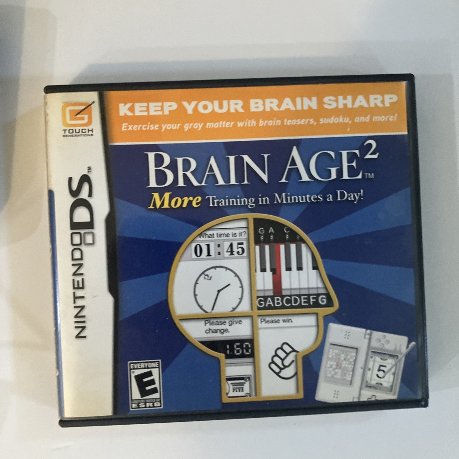 Nintendo DSI XL Handheld console+ Video game brain age 2 + charger red color