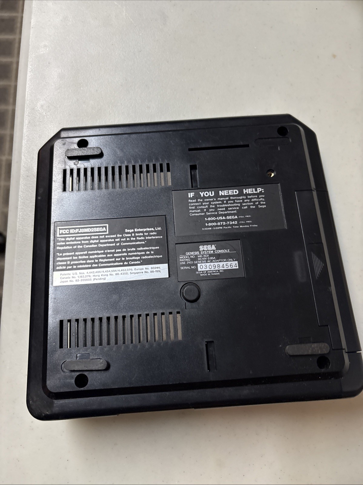 Sega Genesis Model 2 MK-1631 Console Only Tested Working Euc