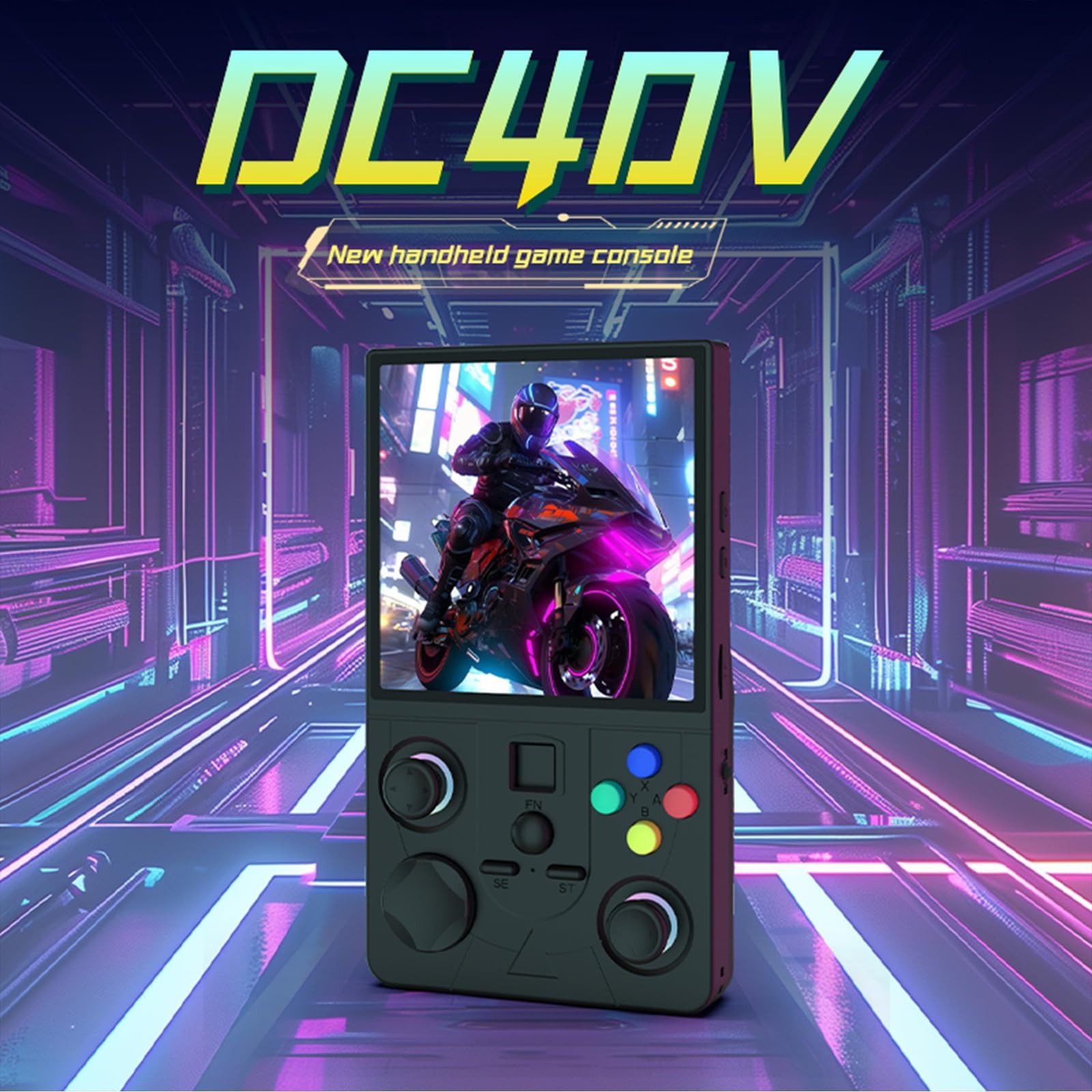 DC40V Handheld Game Console ,4.0 Inch IPS Screen Open Source Video Gaming Con…