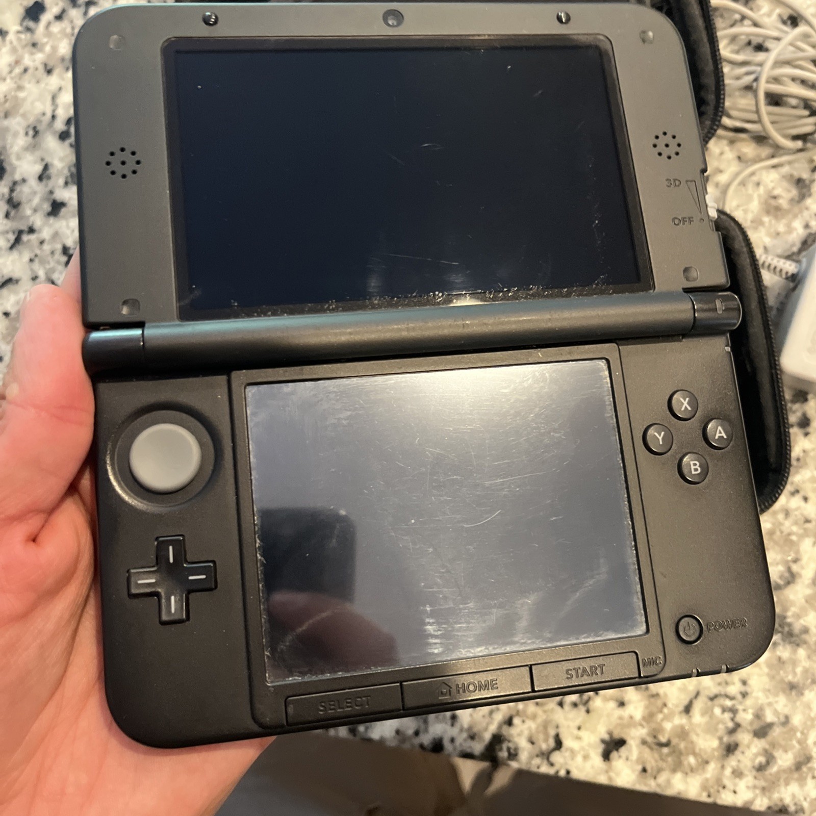 3DS XL Blue Nintendo Console Tested Working SD Card And Charger SPR-001