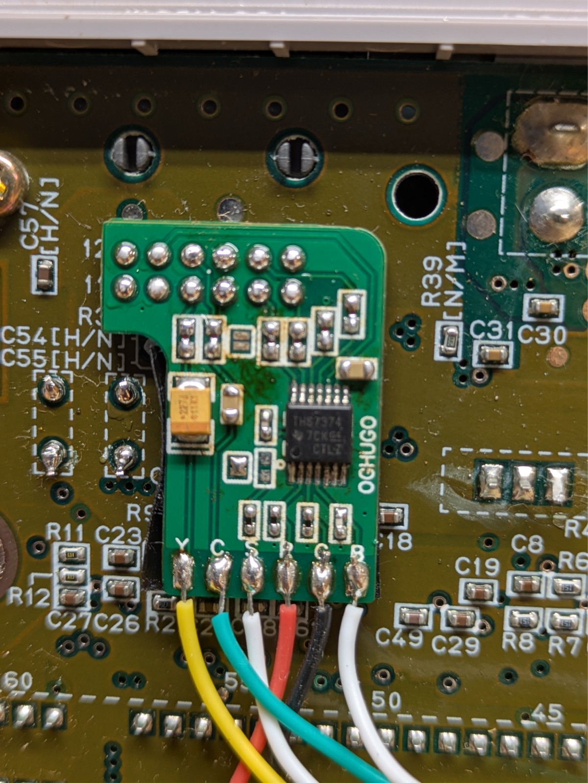 SNES JR – RGB Bypass, S-Video, New Caps, Regulator, C11 Cap, LED. Good Shape.