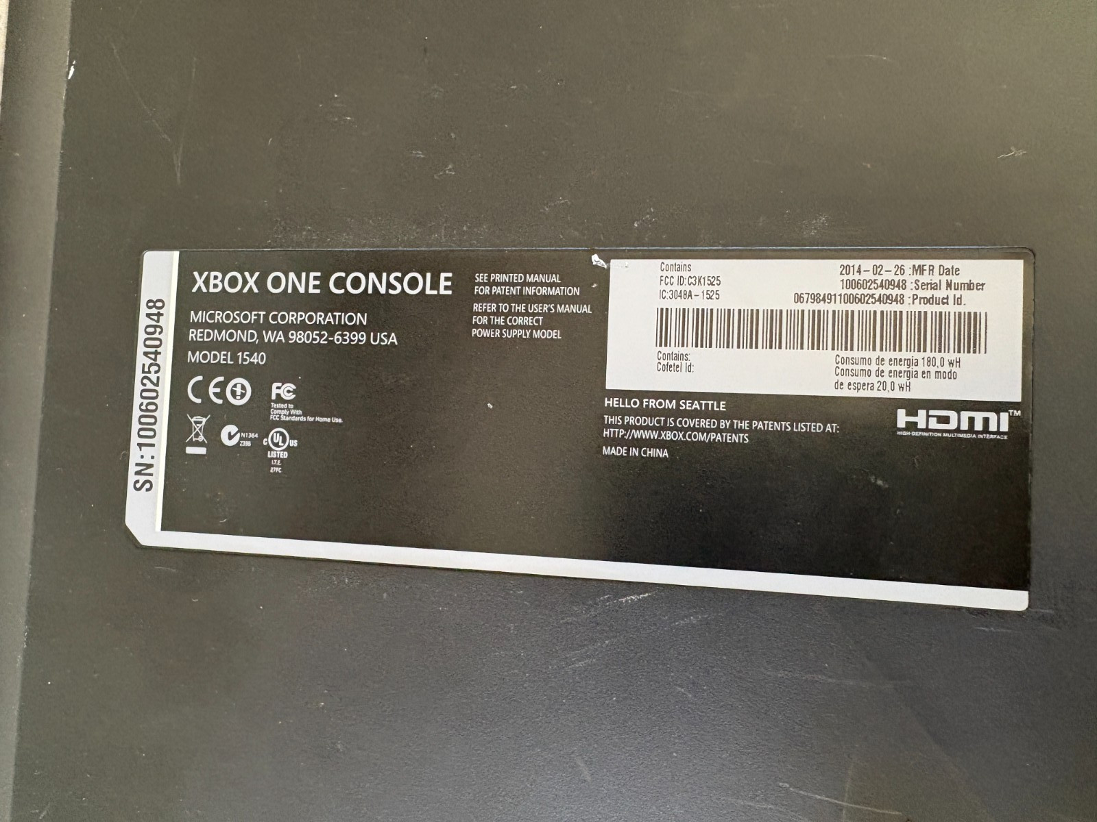 Microsoft Xbox One 500 GB Black Console 1540 w/ Controller & 4 Games